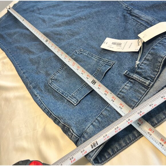 Liz Claiborne Womens Wide-Leg Denim Crop Pants Light Wash Plus Size 28W - Picture 11 of 12